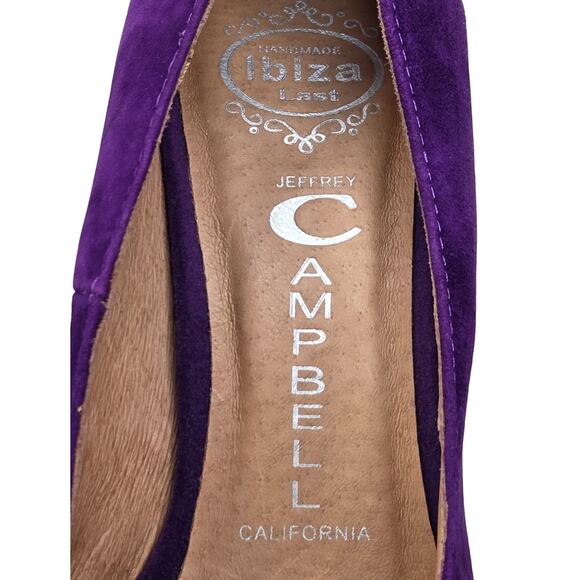 Jeffrey Campbell Ibiza Bullet Purple Suede Metal Toe Stiletto Heels Size 6 - Picture 14 of 16